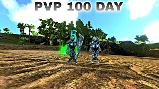 I SURVIVED 100 DAYS PVP ARK MOBILE  TAMING AND BASE UPDATED AND RAIDING [upl. by Barbie]