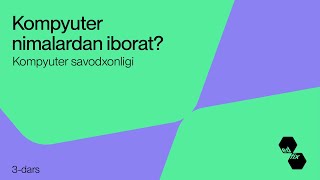 3 dars Kompyuter nimalardan iborat  Kompyuter savodxonligi darslari [upl. by Rafaelia]