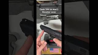 Canik TP9 SA Mod 2 Decocker Lever onthebench canik safety decocker loveitorhateit [upl. by Ytomit312]