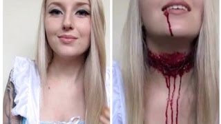 Decapitated Alice In Wonderland Halloween Makeup Tutorial  Off With Her Head [upl. by Royal]