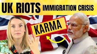 UK Riots PM Modi needs to learn from Europes immigration crisis  Reaction [upl. by Yauqaj]