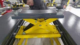 Wheel Alignment Scissor Lift Central Rolling Jacking Beam [upl. by Persas]