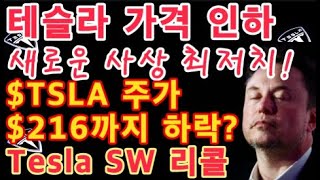 테슬라 가격 인하 사상 최저치 가격  TSLA 어디까지 하락하나  Tesla SW 리콜  테슬라 투자  Tesla 사이버트럭 [upl. by Terryl547]