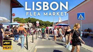 Feira da Ladra LISBON Flea Market Walking tour Portugal [upl. by Allemahs]