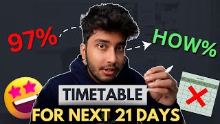 I followed this TIMETABLE for 21 days to score 97  Board Exam 2024  Kushal Sarkar [upl. by Arytas]