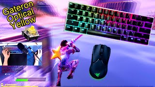 SK61GK61 Gateron Optical Yellow ASMR Chill🤩Satisfying Keyboard Fortnite 240 FPS Smooth 4K [upl. by Selegna]