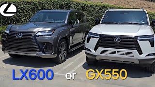 GX550 vs LX600 side by side [upl. by Sucramd184]