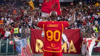 🏟️ LUKAKU ALLOLIMPICO  Le immagini esclusive della presentazione 🔥 [upl. by Ainoyek]