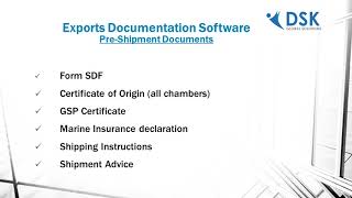 Exports Documentation Software [upl. by Beeson790]