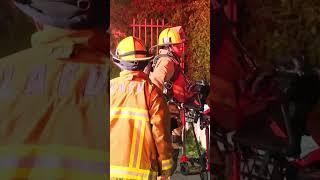 Essential workers hard at work losangeles fig figueroa firefighter [upl. by Nyllewell636]