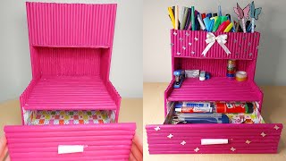 Masaüstü OrganizerKalemlik Yapımı  How To Make Organizer DIY Atık Kağıttan Organizer geridönüşüm [upl. by Asabi]