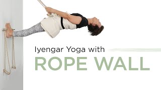 Rope Wall Yoga Iyengar with Kathy Cook [upl. by Yraeht]