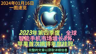 2024年01月16日 一图速览 Canalys报告显示：2023年第四季度全球智能手机市场增长8 [upl. by Merill349]