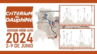 Recorrido CRITÉRIUM du DAUPHINÉ 2024 Etapas Perfiles y Altimetrías [upl. by Lamar]