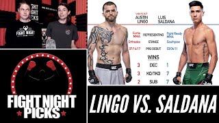 UFC Fight Night Austin Lingo vs Luis Saldana Prediction [upl. by Eiramanit]