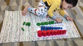 Montessori Materials Knobless Cylinders Sequencing Activities [upl. by Annayd]