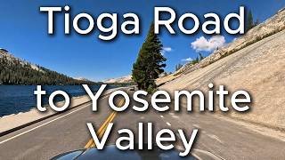 Tioga Road from Lee Vining to Yosemite valley 2 hours of 4k scenic mountain roads through Yosemite [upl. by Hilten]