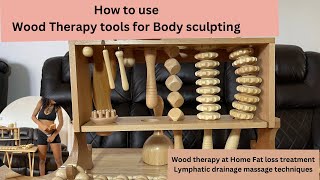 How to use Wood therapy tools  Wood therapy for Fat loss bloating At home body sculpting [upl. by Dena]