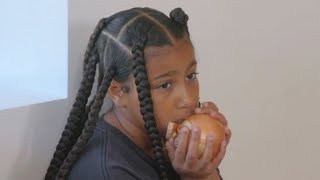 Kim Kardashians Daughters Uncommon Snacking Preference Raw Onions [upl. by Zarah]