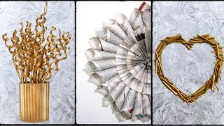 3 amazing Newspaper craft ideas [upl. by Oicapot]