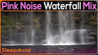 ► PINK NOISE plus WATERFALL Sounds for Sleeping Mixed Together  Tinnitus Sound Therapy [upl. by Benjamin]