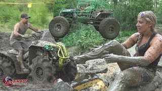 ATVS MUD STUCK TRUCKS GONE WILD YODERLAND MUD PARK PT 7 [upl. by Aroel681]