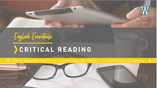 English Essentials Preview Critical Reading [upl. by Malkah]