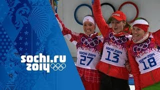 Biathlon  Womens 15km Individual  Darya Domracheva Wins Gold  Sochi 2014 Winter Olympics [upl. by Lalage21]