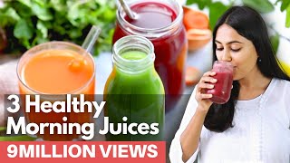 5 मिनट के अंदरअंदर बन जाने वाले जूस रेसिपी  3 Healthy Morning Juices [upl. by Arivle]