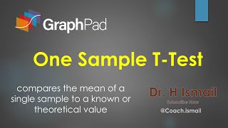 One Sample TTest How to Perform in GraphPad Prism  Parametric Test  Dr H Ismail [upl. by Arem]