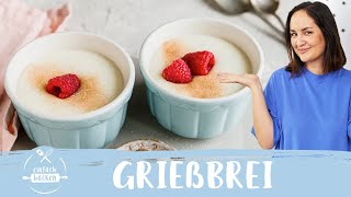 Grießbrei – wie von Oma Einfaches Rezept OHNE EI 😋😍 I Einfach Backen [upl. by Mandy396]