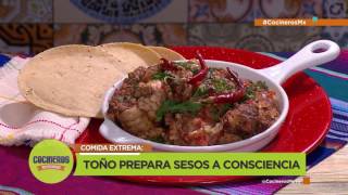 Receta Sesos  Cocineros Mexicanos [upl. by Weihs]