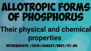 Allotropic forms of phosphorus [upl. by Tarrah]