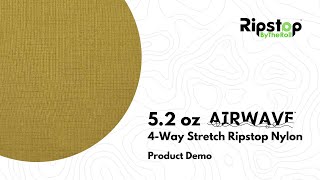 52 oz AIRWAVE™ 4 Way Stretch Ripstop Nylon  Product Demo Video [upl. by Trebo]