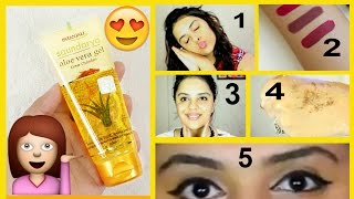 How to use PATANJALI SAUNDARYA ALOE VERA GEL ON FACE  Tanutalks [upl. by Ellecram777]