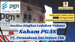 Analisa Saham Ledakan Volume PGAS  PT Perusahaan Gas Negara Tbk  30 April 2024 [upl. by Igal]