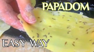 Easiest way to make tasty papadam  best papadom recipe  papad recipes  How to make papad at home [upl. by Irab]