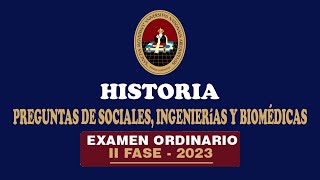 14 PREGUNTAS DE HISTORIA ADMISIÓN A LA UNSA ORDINARIO II FASE 2023 [upl. by Noryk]