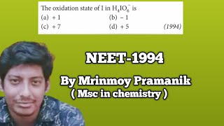 The oxidation State of I in H4IO6 isNEET pyq [upl. by Euqor106]