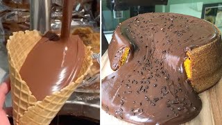 The Most SATISFYING Chocolate Cake Recipes  So Tasty Chocolate Cake Decorating Ideas [upl. by Rafaelof431]