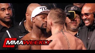 Floyd Mayweather vs Conor McGregor WeighIn UNEDITED [upl. by Kimmie]