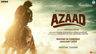 Azaad Official Teaser  Ajay D  Abhishek K  Aaman D  Rasha T  Ronnie S  Pragya K  Jan 2025 [upl. by Monro]