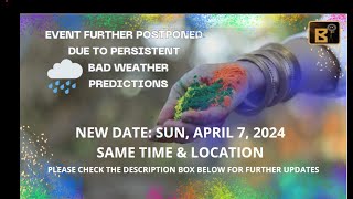 Upcoming Holi Celebration in The Bay Area 2024 New Date Sun April 7 2024 [upl. by Erland]