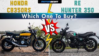 Royal Enfield Hunter 350 vs Honda CB350RS  Which One To Buy  MotorBeam हिन्दी [upl. by Reibaj]