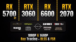 RX 5700 XT vs RTX 3060 vs RX 6600 vs RTX 2070  14 Games at 1080P 1440P Ray Tracing  DLSS amp FSR [upl. by Nitniuq]