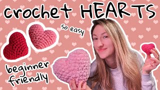 Easiest Most Adorable Heart Crochet Pattern [upl. by Domineca]