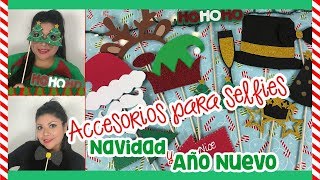 ACCESORIOS PARA SELFIES  Navidad y Año Nuevo Imprimibles gratis [upl. by Ahsimet874]