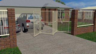 Installing Trackless BiFolding Gates [upl. by Nnodnarb]