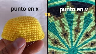 como tejer punto en x y punto en v [upl. by Silera]