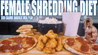 SUPER SHRED MEAL PLAN FOR WOMEN  1366 Calorie Anabolic Shredding Diet  Simple High Protein Meals [upl. by Inod642]